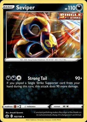 Seviper 102/198 Chilling Reign Ungraded