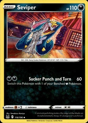 Seviper 116/196 Lost Origin Ungraded