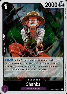 Shanks (065) OP13-065 Carrying On His Will Ungraded