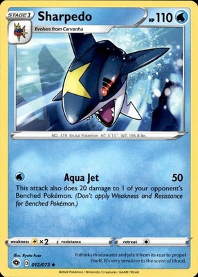 Sharpedo 012/073 Champion's Path Ungraded