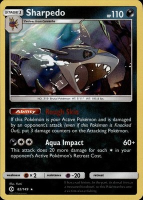 Sharpedo 82/149 SM Base Set Ungraded