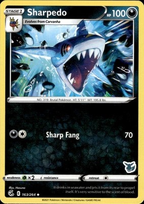 Sharpedo (Eevee Stamped) 163/264 Battle Academy 2022 Ungraded