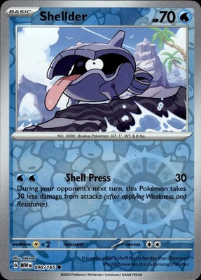 Shellder 090/165 151 Ungraded