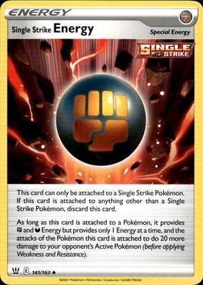Single Strike Energy 141/163 Battle Styles Ungraded