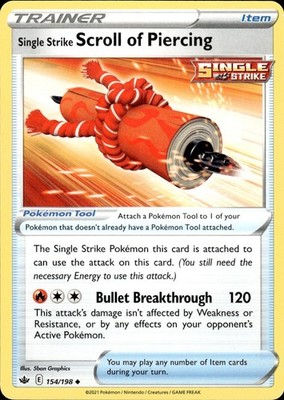 Single Strike Scroll of Piercing 154/198 Chilling Reign Ungraded