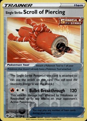 Single Strike Scroll of Piercing 154/198 Chilling Reign Ungraded
