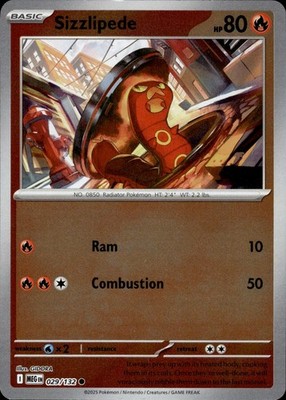Sizzlipede 029/132 Mega Evolution Ungraded