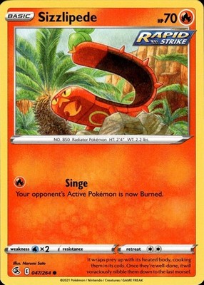 Sizzlipede 047/264 Fusion Strike Ungraded