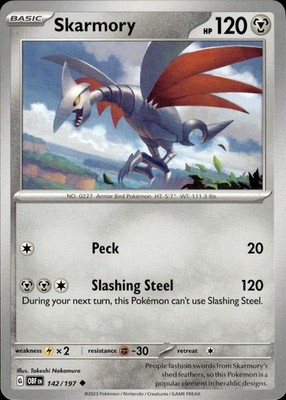 Skarmory 142/197 Obsidian Flames Ungraded