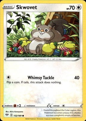 Skwovet 152/189 Darkness Ablaze Ungraded