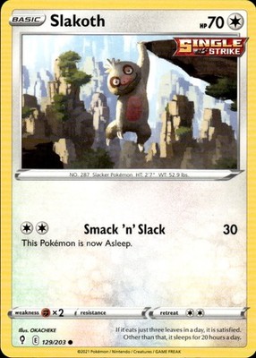 Slakoth 129/203 Evolving Skies Ungraded
