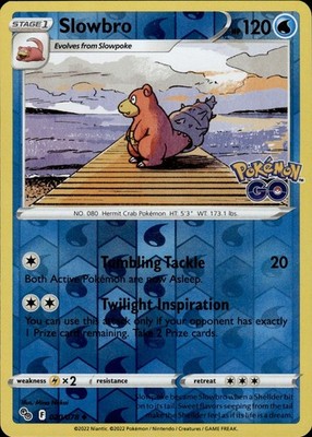 Slowbro 020/078 Pokemon GO Ungraded