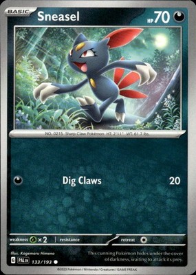 Sneasel 133/193 Paldea Evolved Ungraded