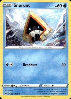 Snorunt 034/159 Crown Zenith Ungraded