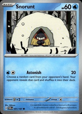 Snorunt 051/167 Twilight Masquerade Ungraded