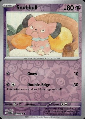 Snubbull 087/197 Obsidian Flames Ungraded