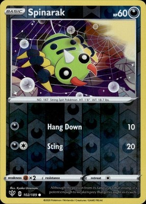 Spinarak 102/189 Darkness Ablaze Ungraded