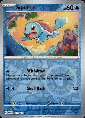 Squirtle 007/165 151 Ungraded