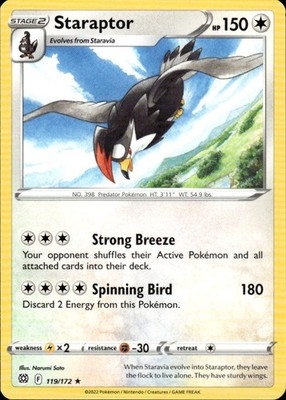Staraptor 119/172 Brilliant Stars Ungraded