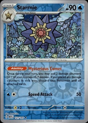Starmie 121/165 151 Ungraded