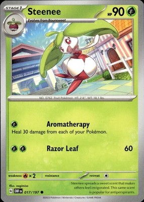 Steenee 017/197 Obsidian Flames Ungraded