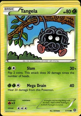 Tangela 1/114 Steam Siege Ungraded
