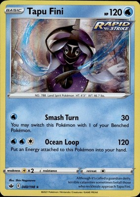 Tapu Fini 040/198 Chilling Reign Ungraded