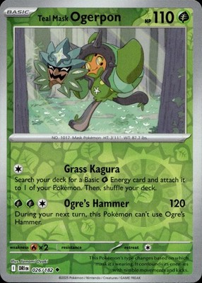 Teal Mask Ogerpon 026/182 Destined Rivals Ungraded