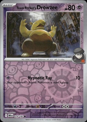 Team Rocket's Drowzee 079/182 Destined Rivals Ungraded