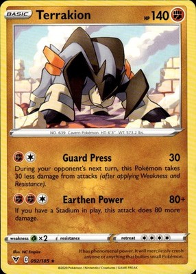Terrakion 092/185 Vivid Voltage Ungraded
