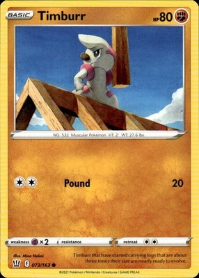 Timburr 073/163 Battle Styles Ungraded