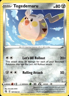 Togedemaru 187/264 Fusion Strike Ungraded