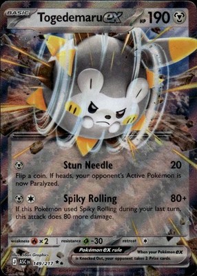 Togedemaru ex 149/217 Ascended Heroes Ungraded