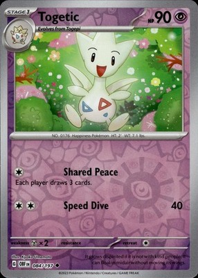 Togetic 084/197 Obsidian Flames Ungraded