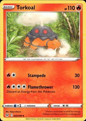 Torkoal 023/196 Lost Origin Ungraded