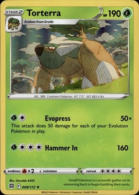 Torterra 008/172 Brilliant Stars Ungraded