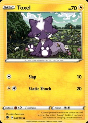Toxel 062/189 Darkness Ablaze Ungraded