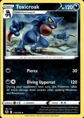 Toxicroak 110/195 Silver Tempest Ungraded