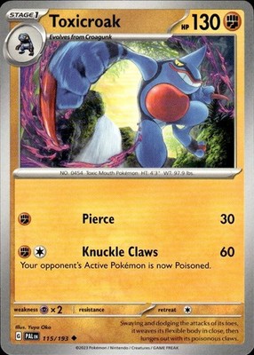 Toxicroak 115/193 Paldea Evolved Ungraded