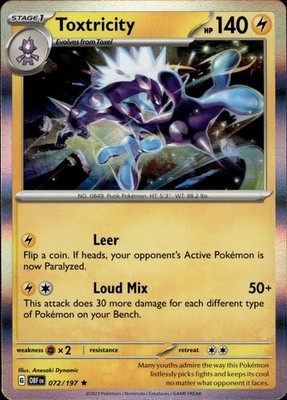 Toxtricity 072/197 Obsidian Flames Ungraded