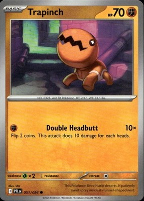 Trapinch 051/094 Phantasmal Flames Ungraded