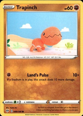 Trapinch 089/189 Darkness Ablaze Ungraded