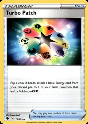 Turbo Patch 172/189 Darkness Ablaze Ungraded