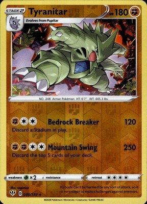 Tyranitar 088/189 Darkness Ablaze Ungraded