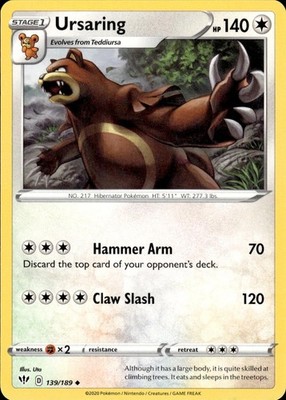 Ursaring 139/189 Darkness Ablaze Ungraded