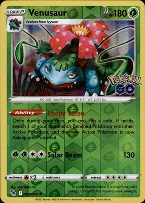 Venusaur 003/078 Pokemon GO Ungraded