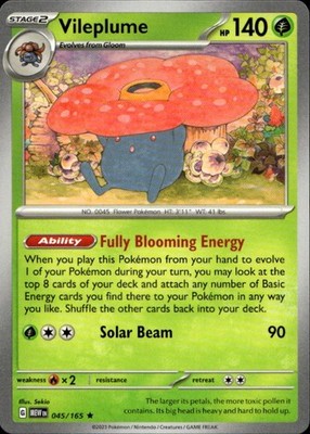 Vileplume 45/165 Deck Exclusives Ungraded
