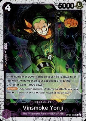 Vinsmoke Yonji (067) OP06-067 Wings of the Captain Ungraded