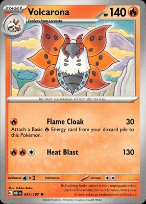 Volcarona 041/197 Obsidian Flames Ungraded