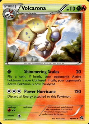 Volcarona 15/114 Steam Siege Ungraded